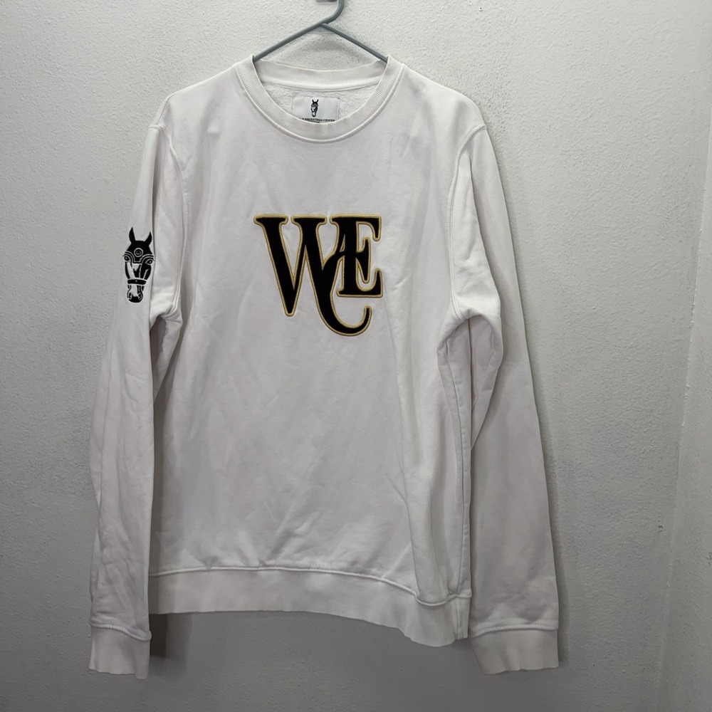WEC Hoodie Unisex White World Equestrian Center Graphic Sweatshirt Horse XL Crew